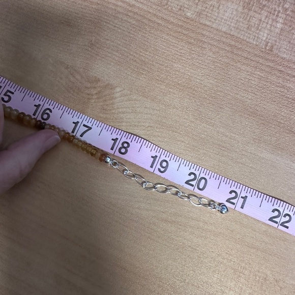 Amber and Sterling silver beaded necklace with matching pendant by Jay King - Picture 11 of 12